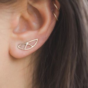 Bluboho 14k in pursuit of happiness ear crawler